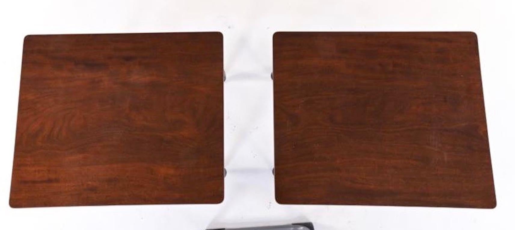 Two American Mahogany Late Federal Style Side or End Tables For Sale 1