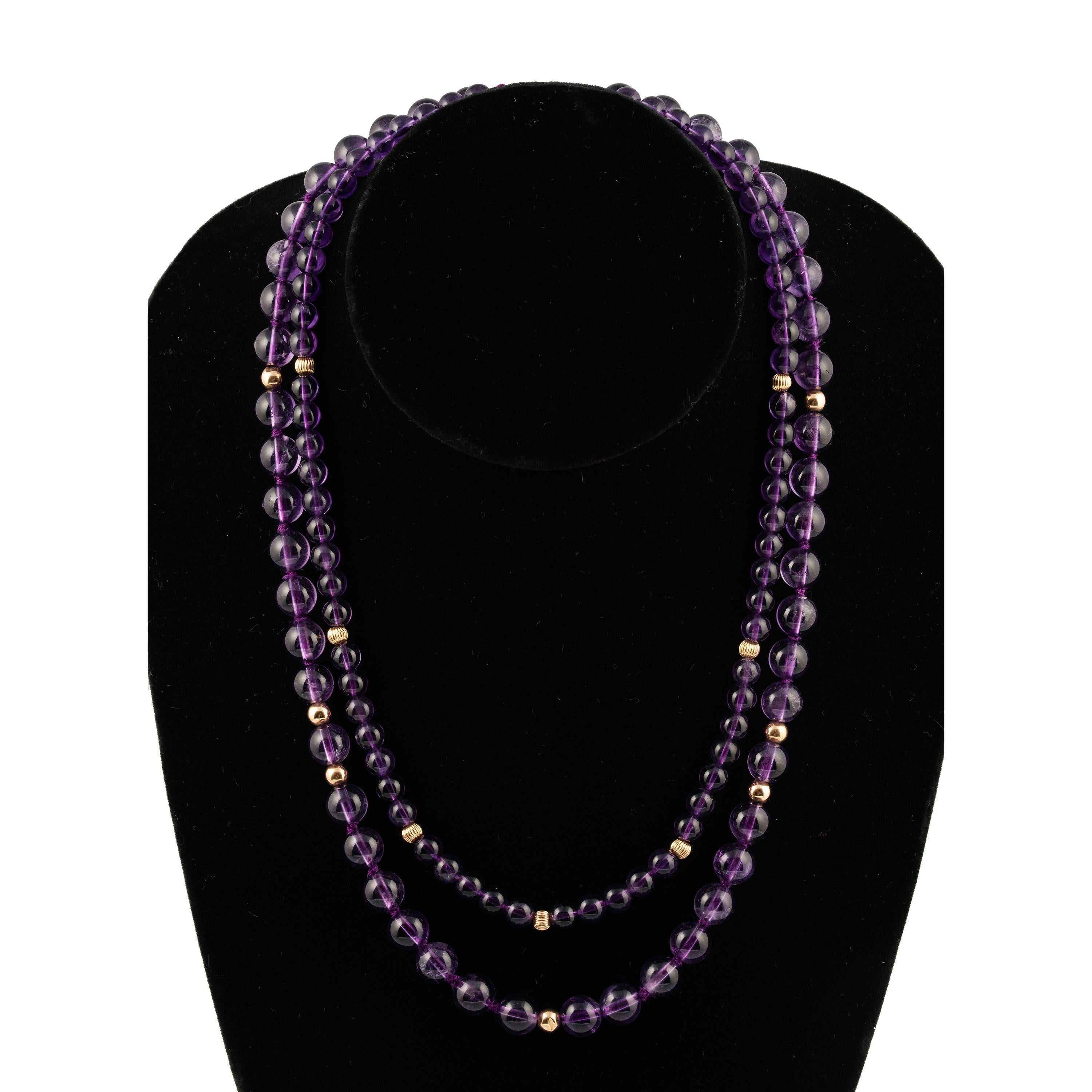 amethyst necklace beads