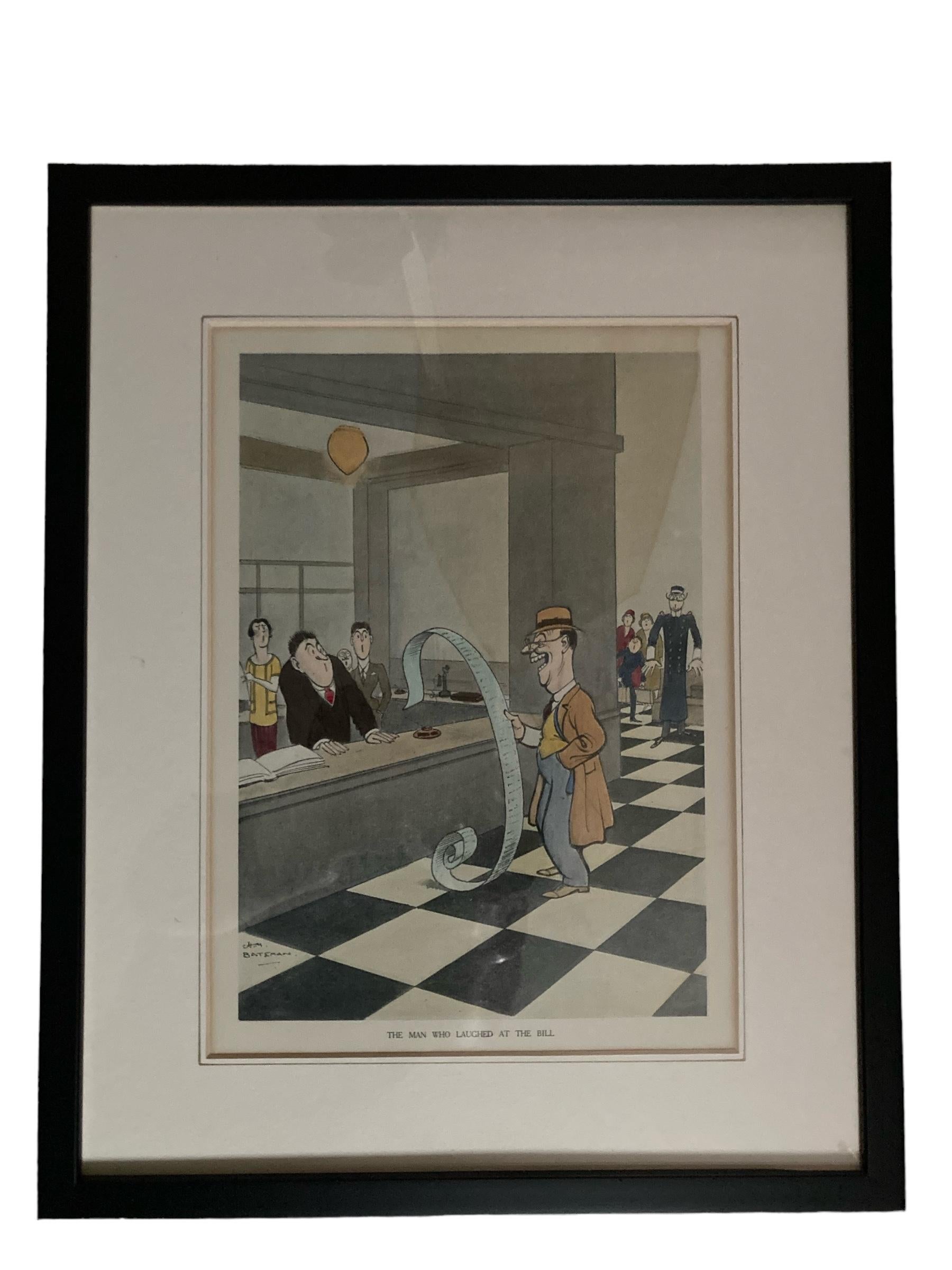 Two Animated Prints Hotel Restaurant Scene For Sale 3