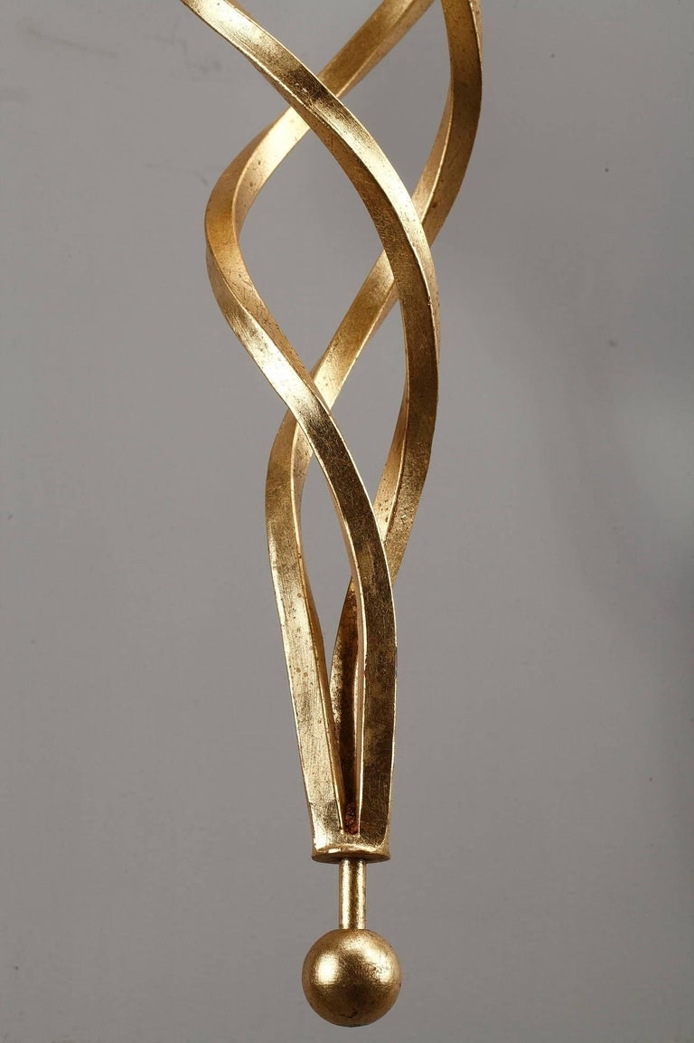 Two Antinea Terzani Vintage Gold Wall Sconces by Jean François Crochet