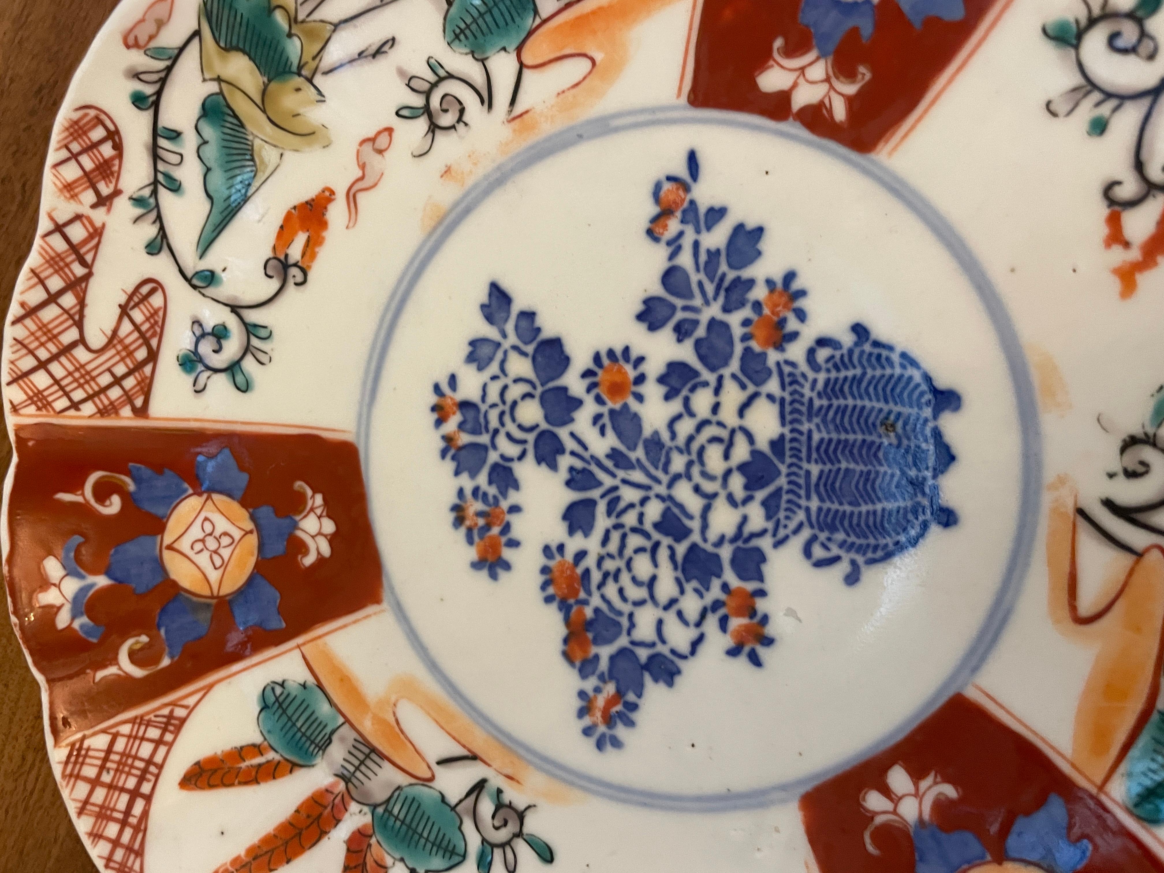 Ceramic Two Antique 19th Century Japanese Quality Imari Plates For Sale