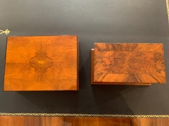 Two antique Biedermeier Boxes, different woods, South Germany circa 1840/1910