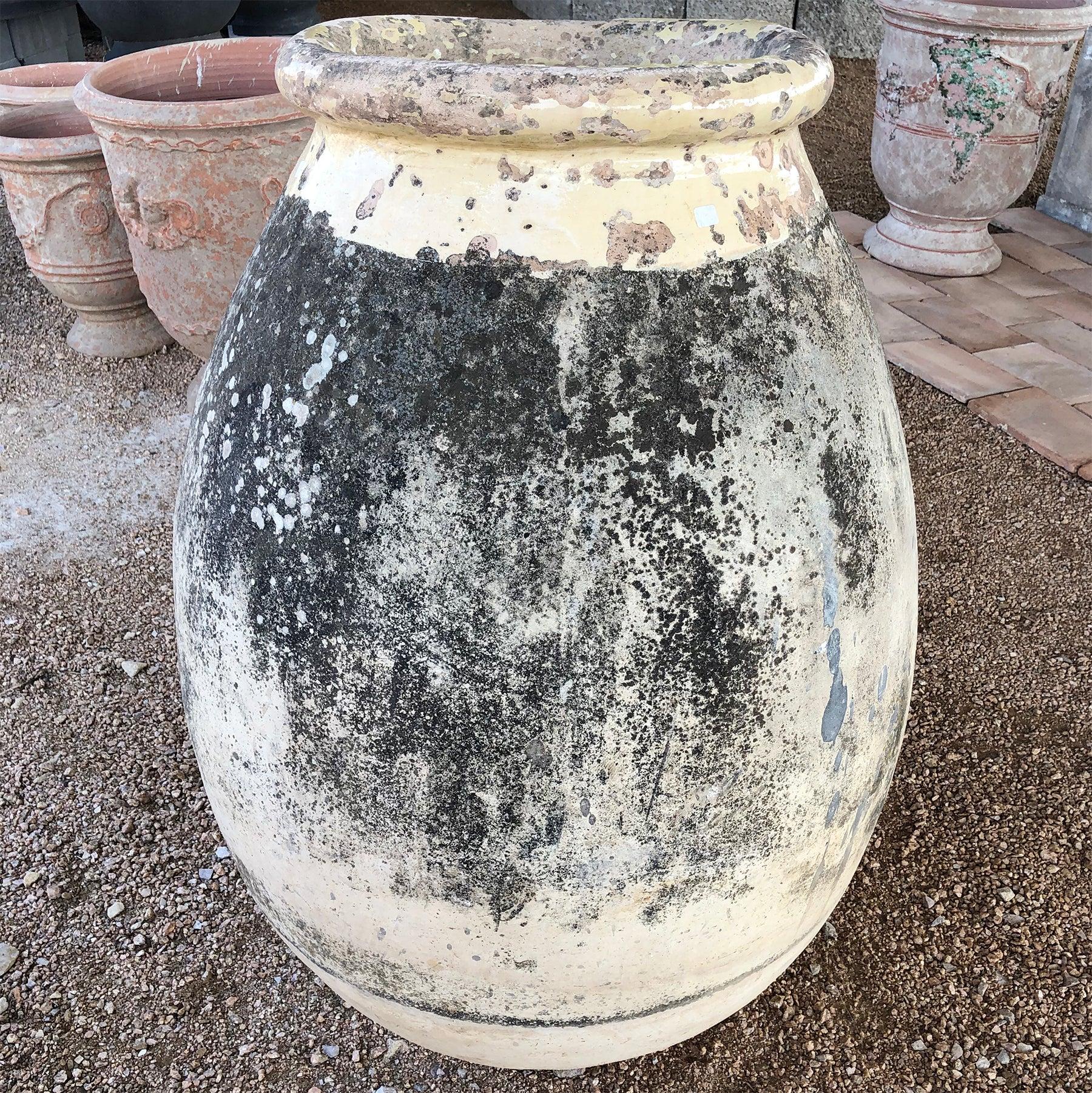 Two Antique Biot Jars LU6159227171102 and LU6159227170972 In Distressed Condition For Sale In Brenham, TX