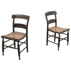 Two Antique Cane Chairs Two Antique Cane Chairs