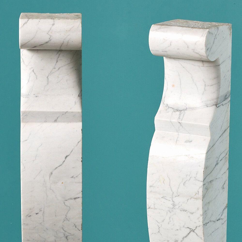 Georgian Two Antique Carrara Marble Corbels For Sale