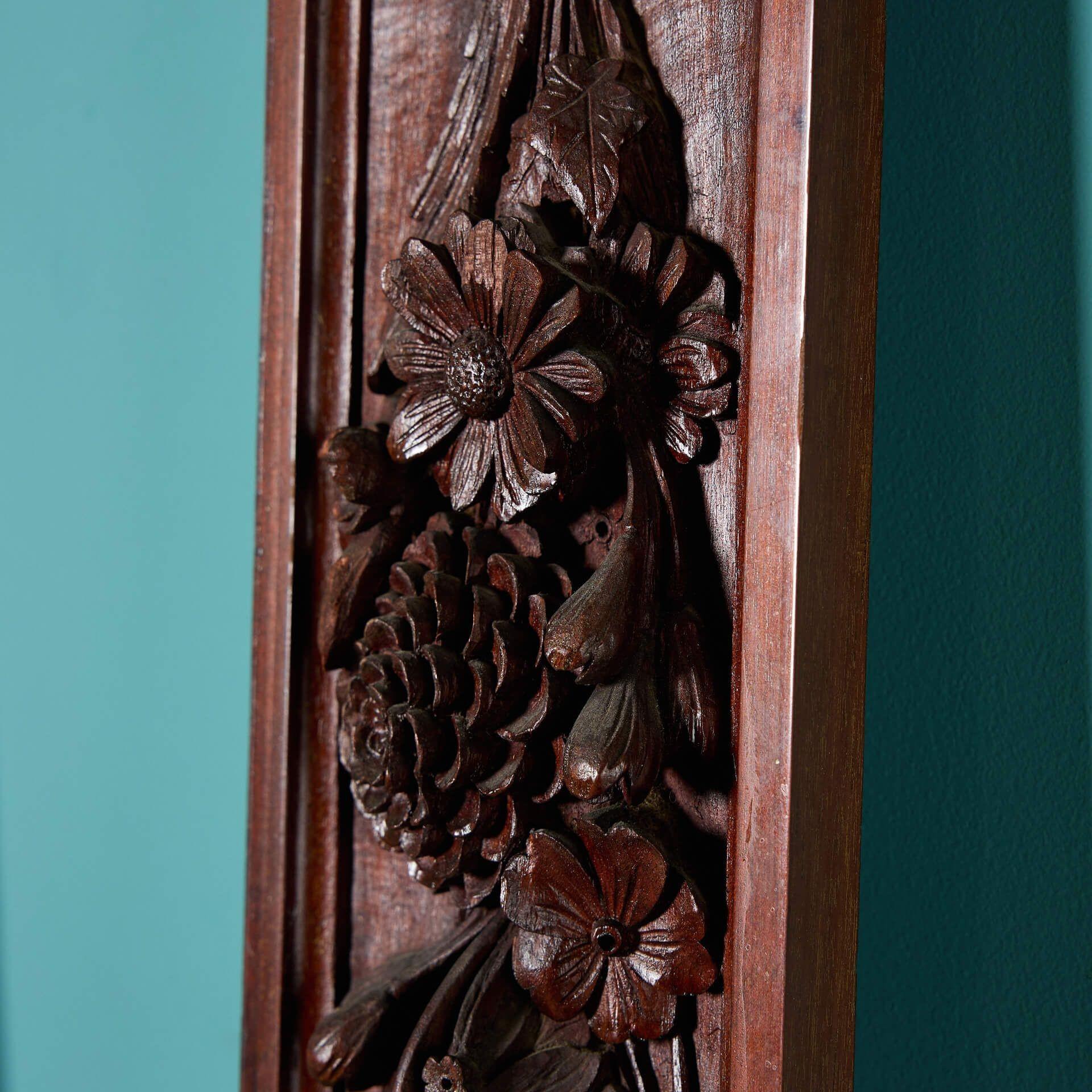 Wood Two Antique Carved Mahogany Pilasters For Sale