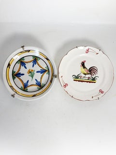 Two antique ceramic plates, France, 19th century