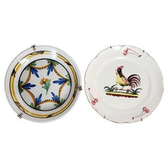 Two antique ceramic plates, France, 19th century