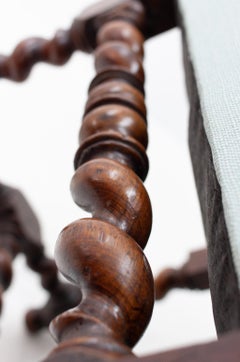 Two Antique Dutch Walnut Ottomans