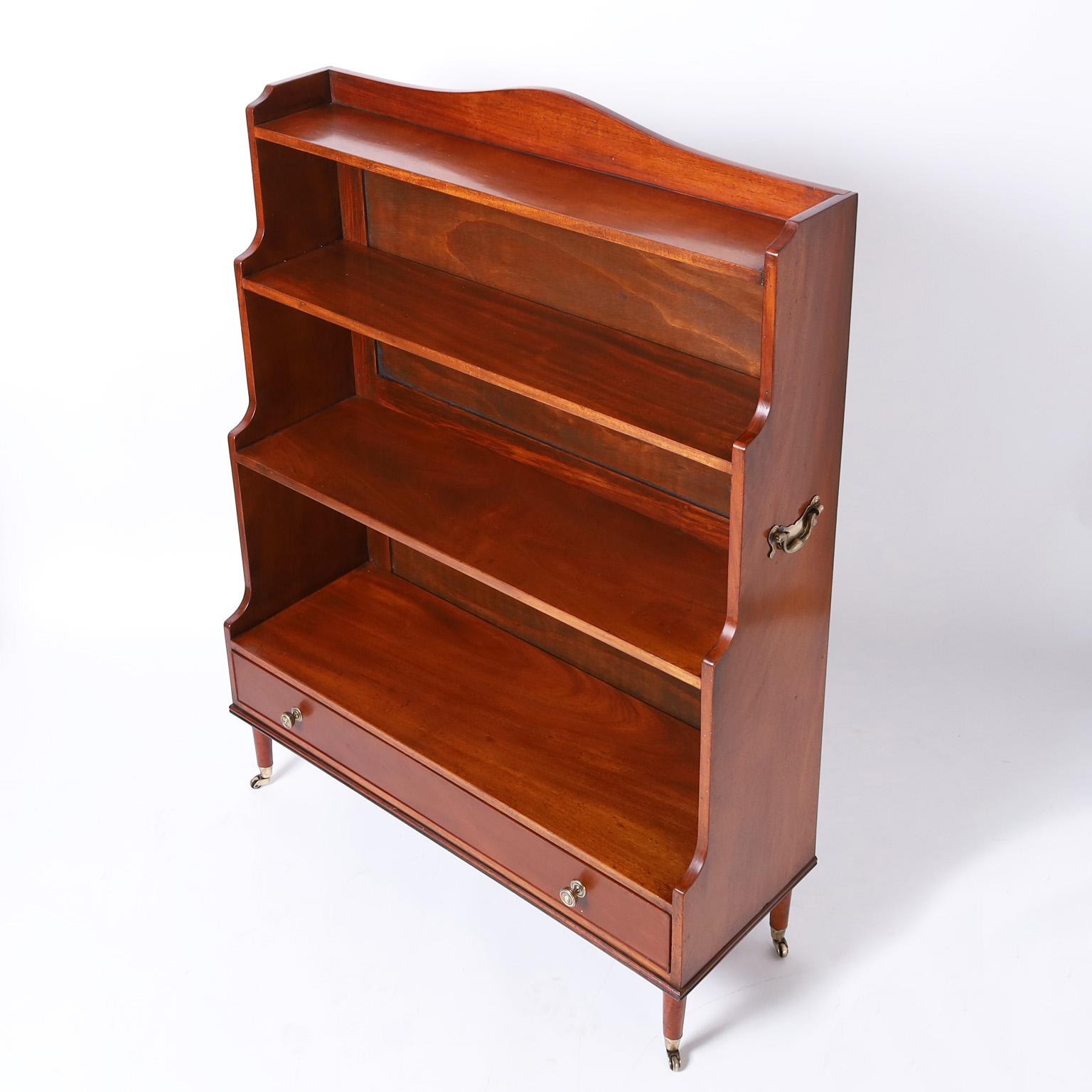 Mahogany Two Antique English Bookcases For Sale