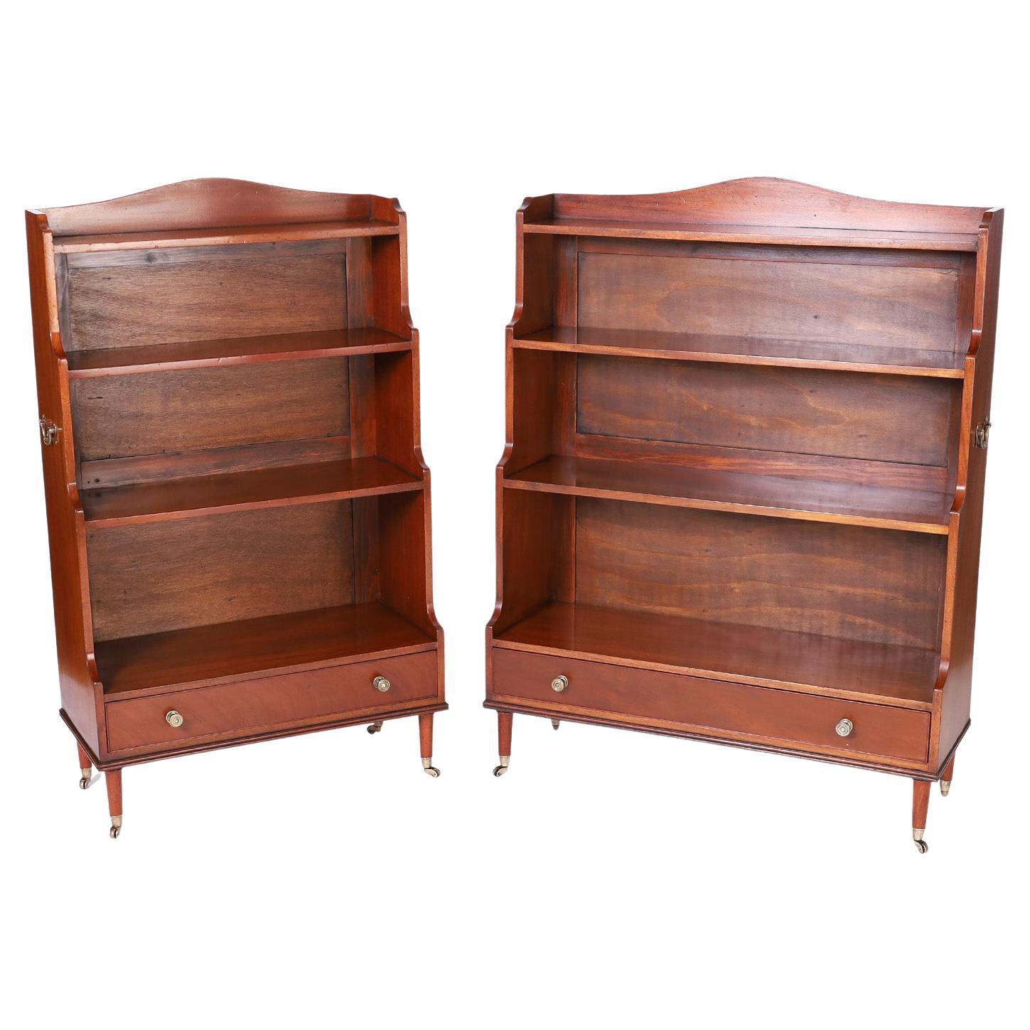 Two Antique English Bookcases For Sale