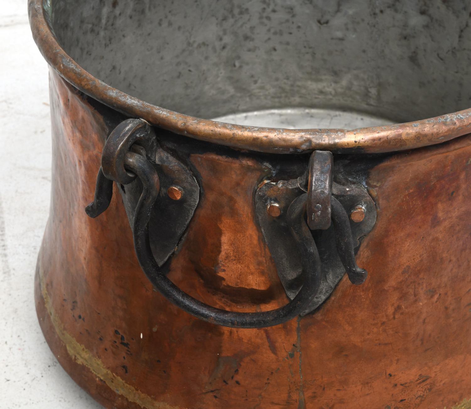 vintage copper cauldron
