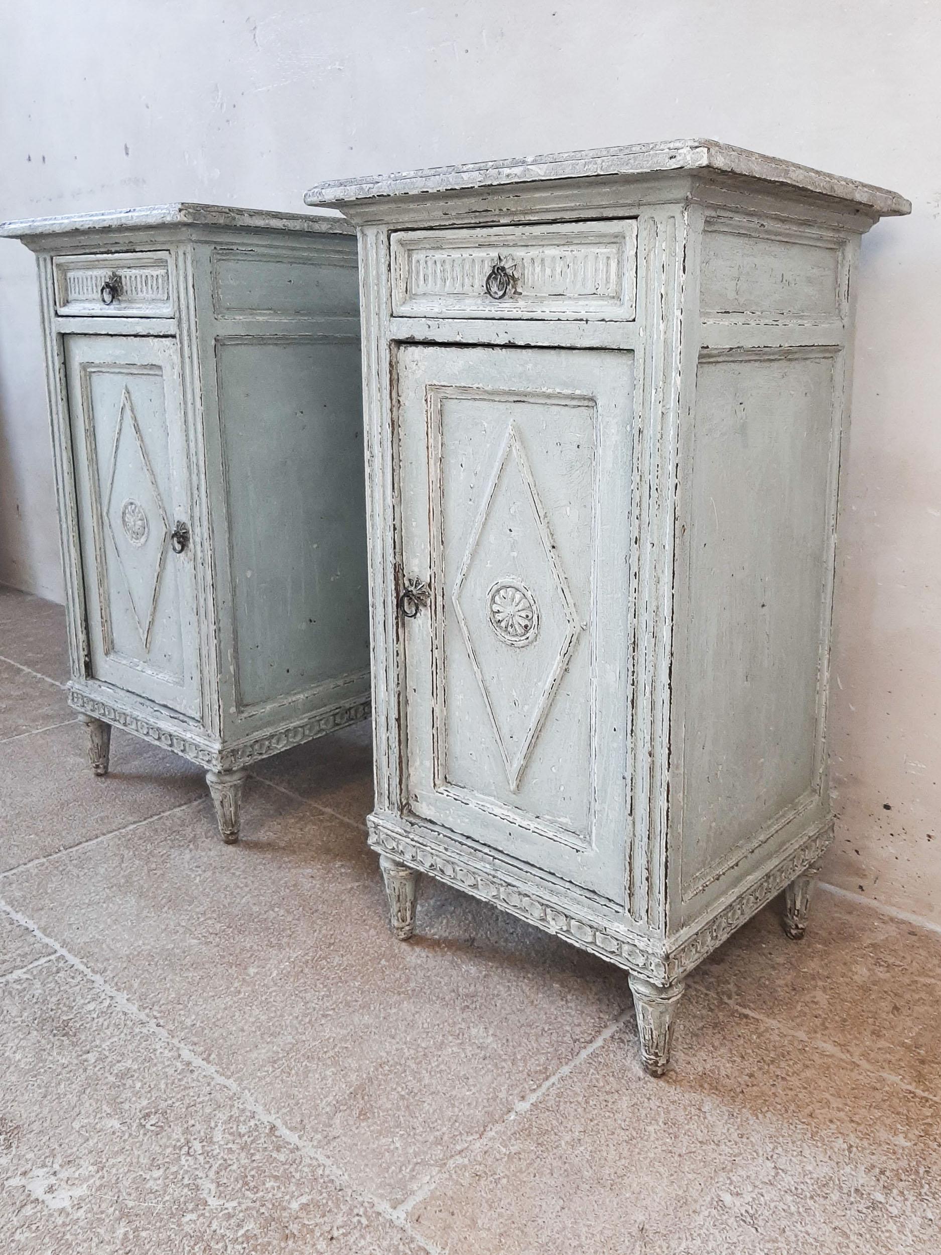 Two Antique French Directoir Cabinets or Nightstands, 19th Century 4
