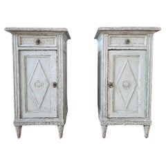 Two Antique French Directoir Cabinets or Nightstands, 19th Century