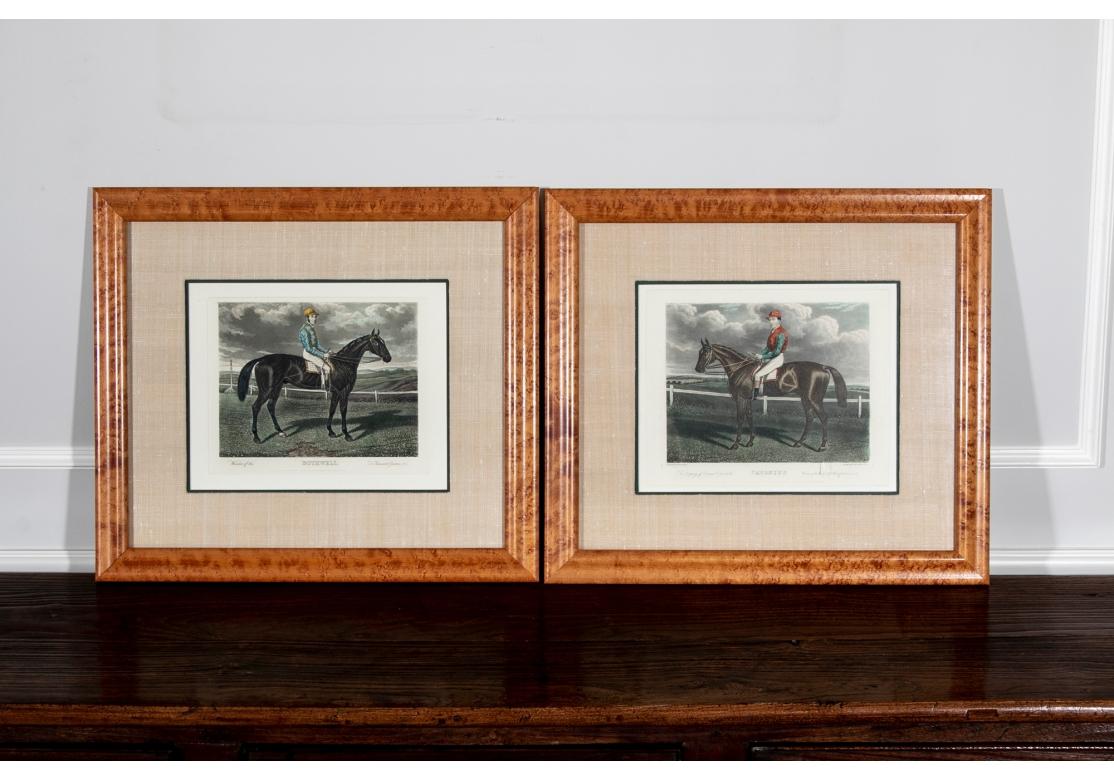 Ein handkolorierter Stich, der Bothwell im Sattel des Jockeys John Osborne JR. zeigt, der 1871 die Two Thousand Guineas Stakes gewann. Veröffentlicht in London, 20. Mai 1871 von J. McQueen, 37 Great Marlborough Street, Regent Street & 22 Rue de