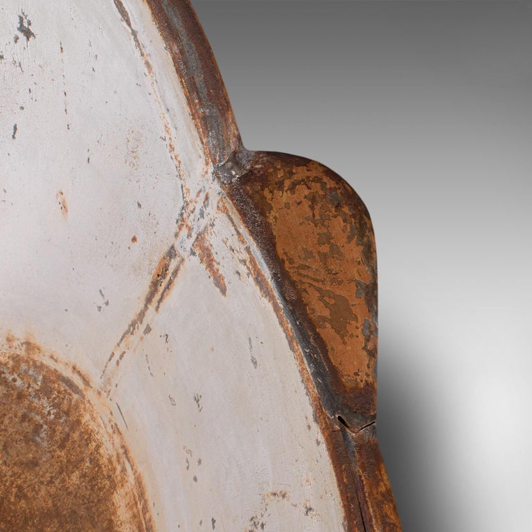 Two Antique Hip Baths, English, Tin, Planter, Jardiniere, Victorian, C