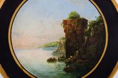 Two Antique Hjorth Decorative Plates in Hand-Painted Teracotta, Late 19th C