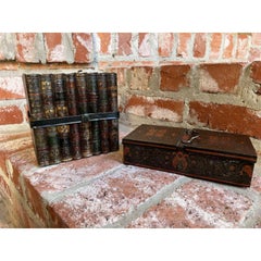 Two Antique Huntley and Palmers Advertising Tin Biscuit Box Book Buhl Tin