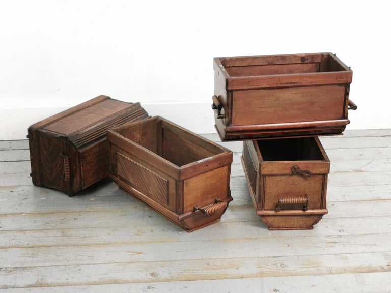 Two Antique Indoor Flower Window Box Planter from a Singer Sewing