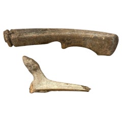 Two Antique Inuit/ Eskimo Anthropomorphic Tool Handles