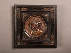 Two Antique Italian Renaissance Style Cameo Portraits, Italy, circa 1865