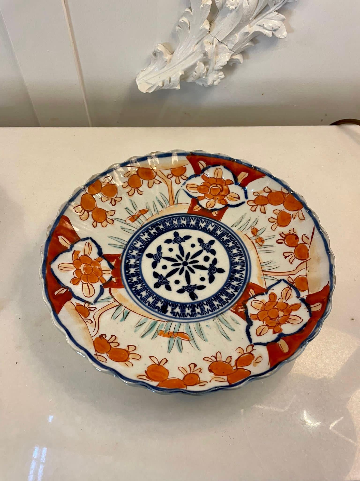 Two Antique Japanese Quality Imari Plates  In Good Condition For Sale In Suffolk, GB
