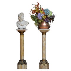 Two Used Marble Columns 