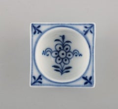 Two Antique Meissen "Blue Onion" Salt Cellars in Hand Painted Porcelain