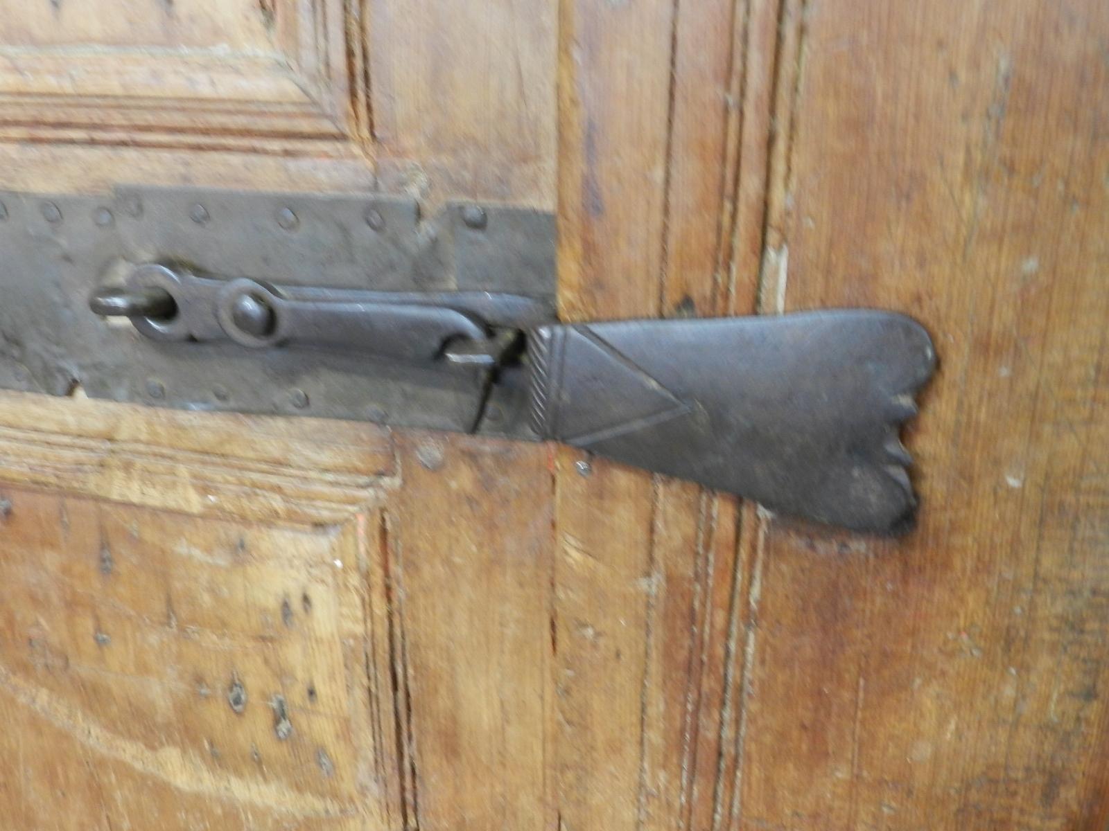 Two Antique Moroccan Arched Doors 19th Century Moorish Pair of Keyhole Doorways at 1stDibs