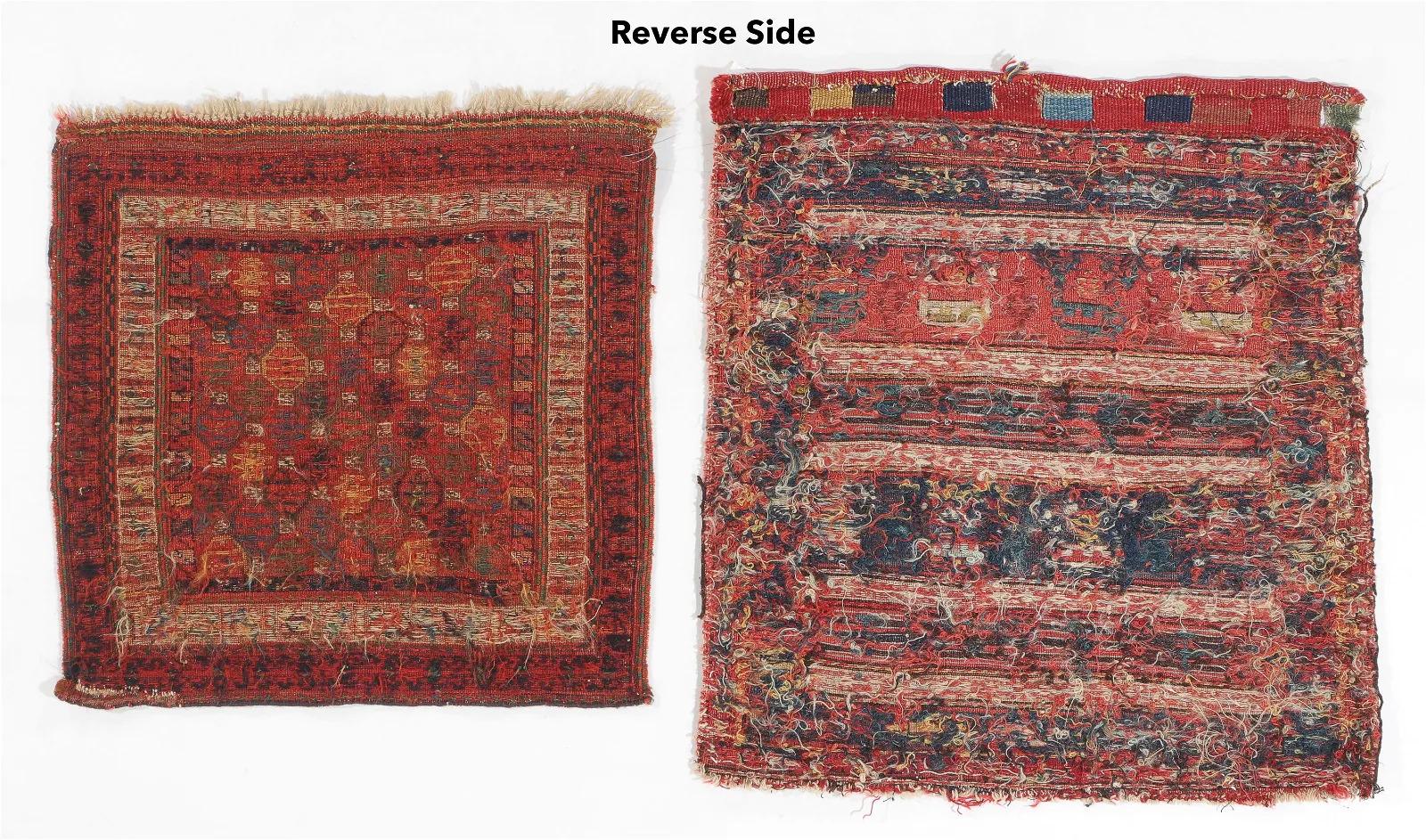 Late 19th Century Two Antique Persian Collectible Shahsavan Sumak Rugs 1.10' x 2', 1870s - 2B28 For Sale