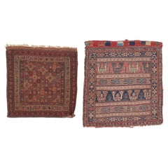 Deux tapis persans de collection Shahsavan Sumak de 1,10' x 2', 1870 - 2B28