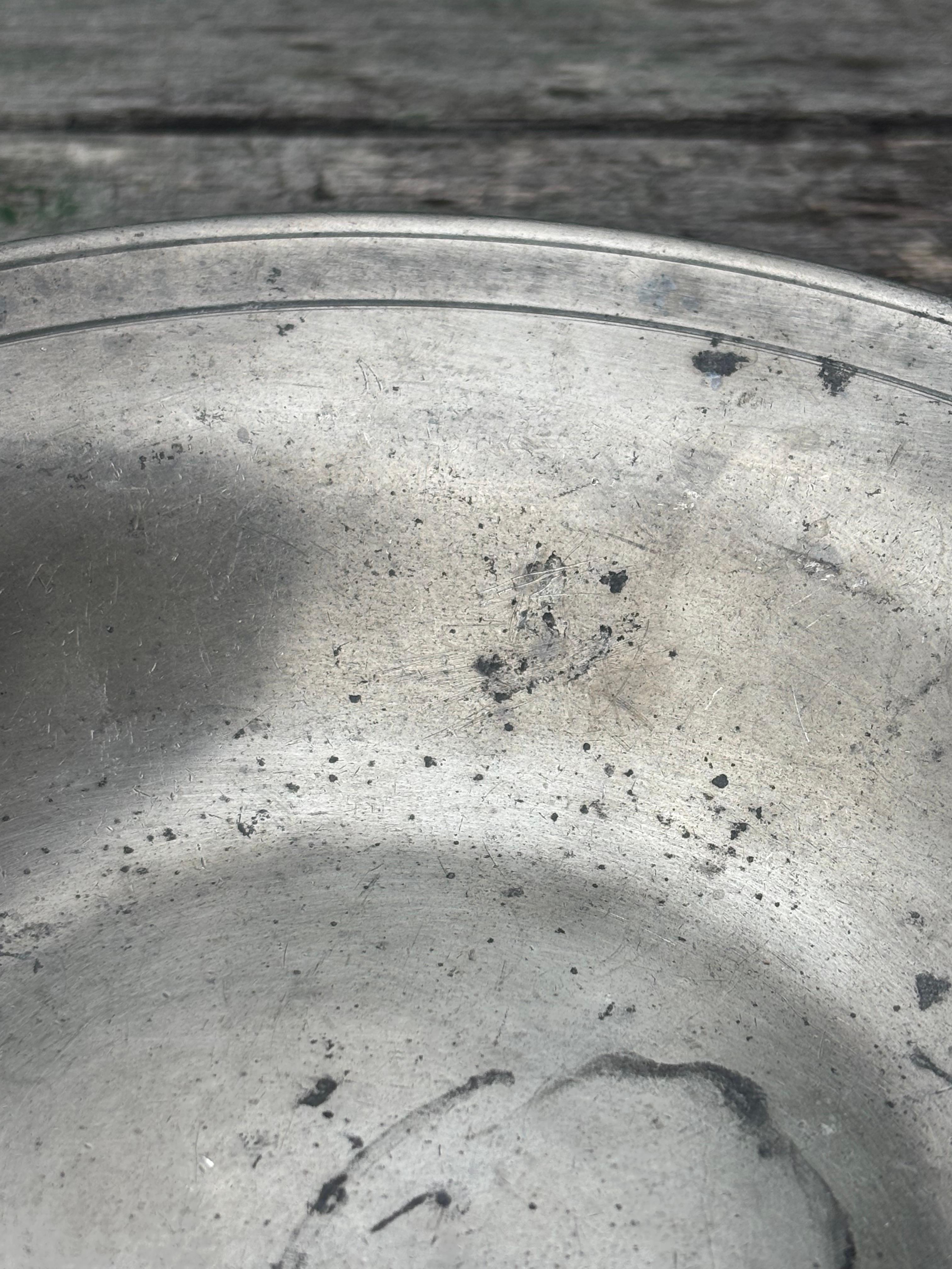 Two Antique Pewter Dishes, Just Andersen, circa 1930s For Sale 3