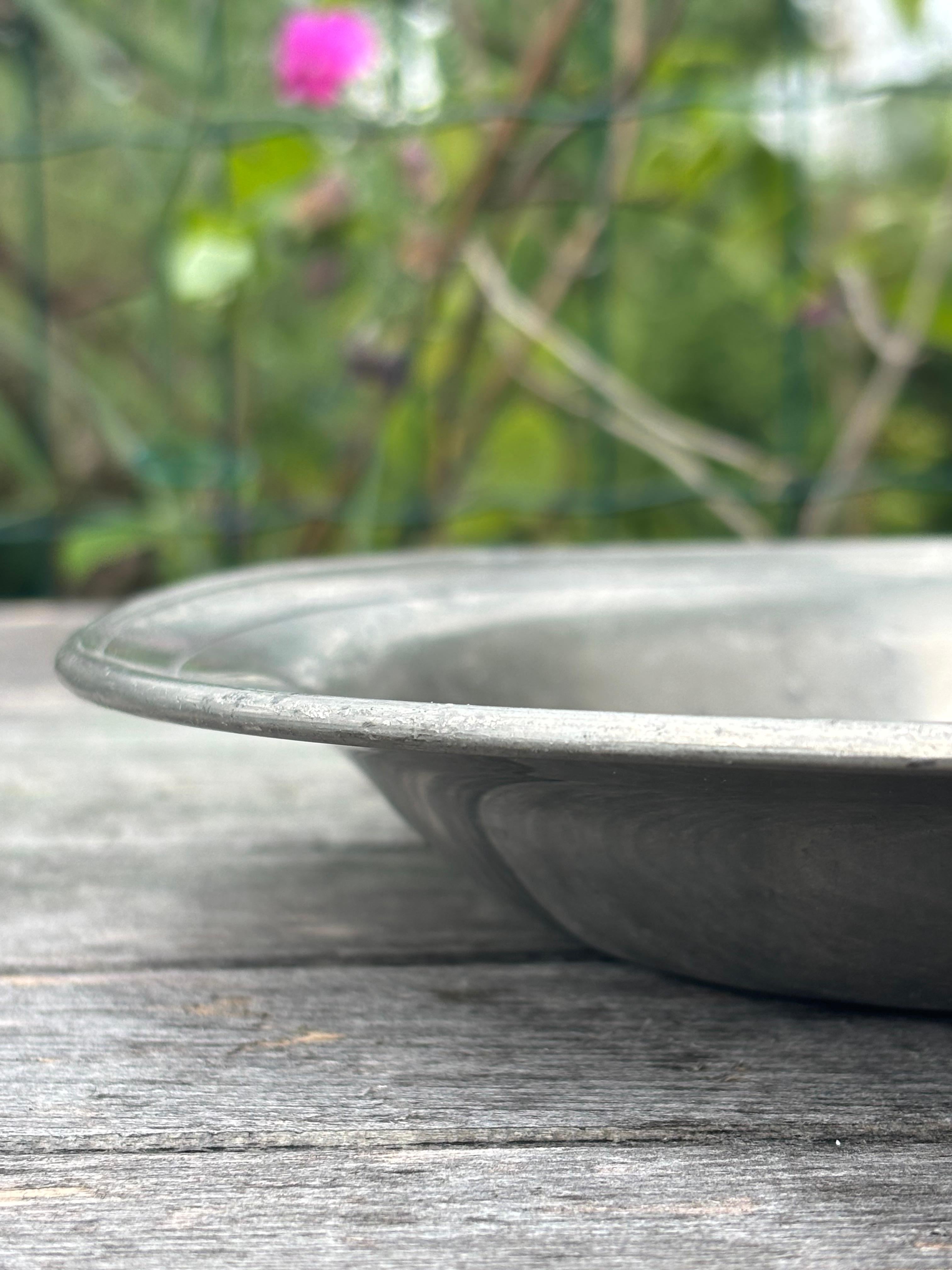 20th Century Two Antique Pewter Dishes, Just Andersen, circa 1930s For Sale