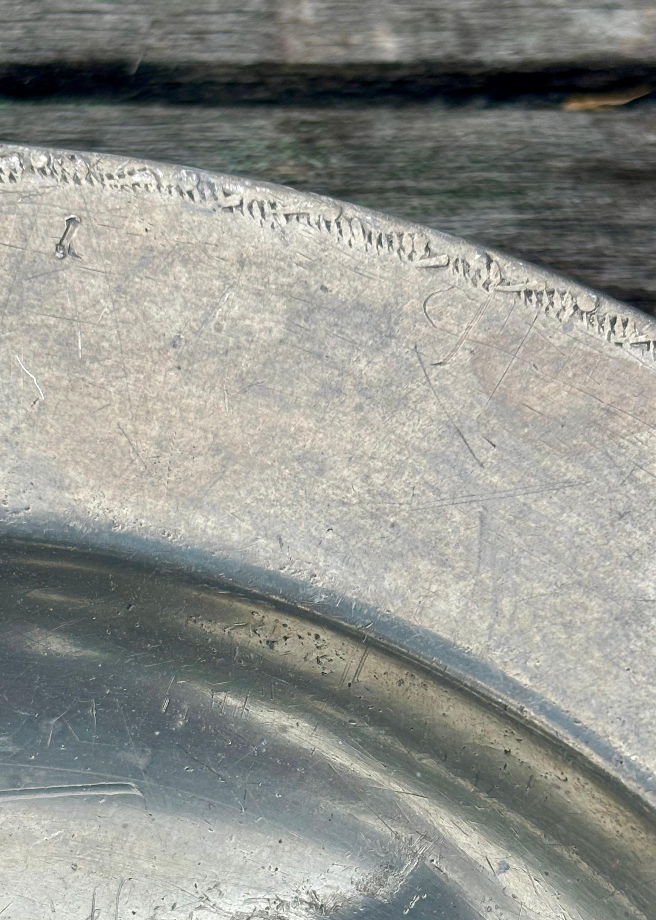 Two Antique Pewter Dishes, Just Andersen, circa 1930s For Sale 1