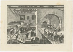 Two Antique Prints Related to Wine; Production and Drinking, 19th Century