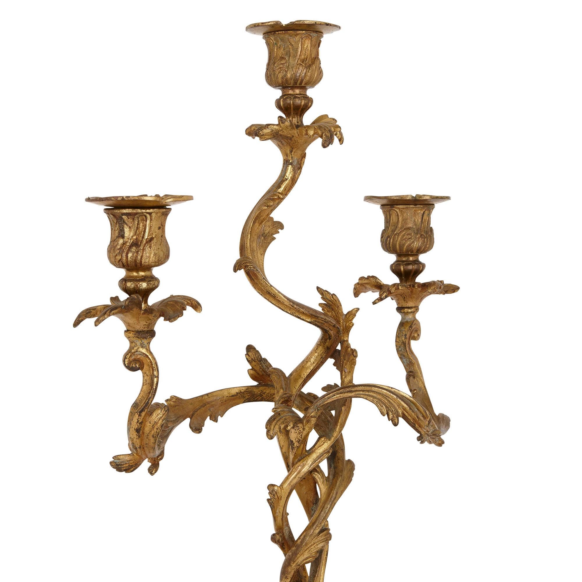 antique bronze candelabra