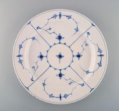 Two Antique Royal Copenhagen Blue Fluted Plain Serving Dishes, Early 19th C.