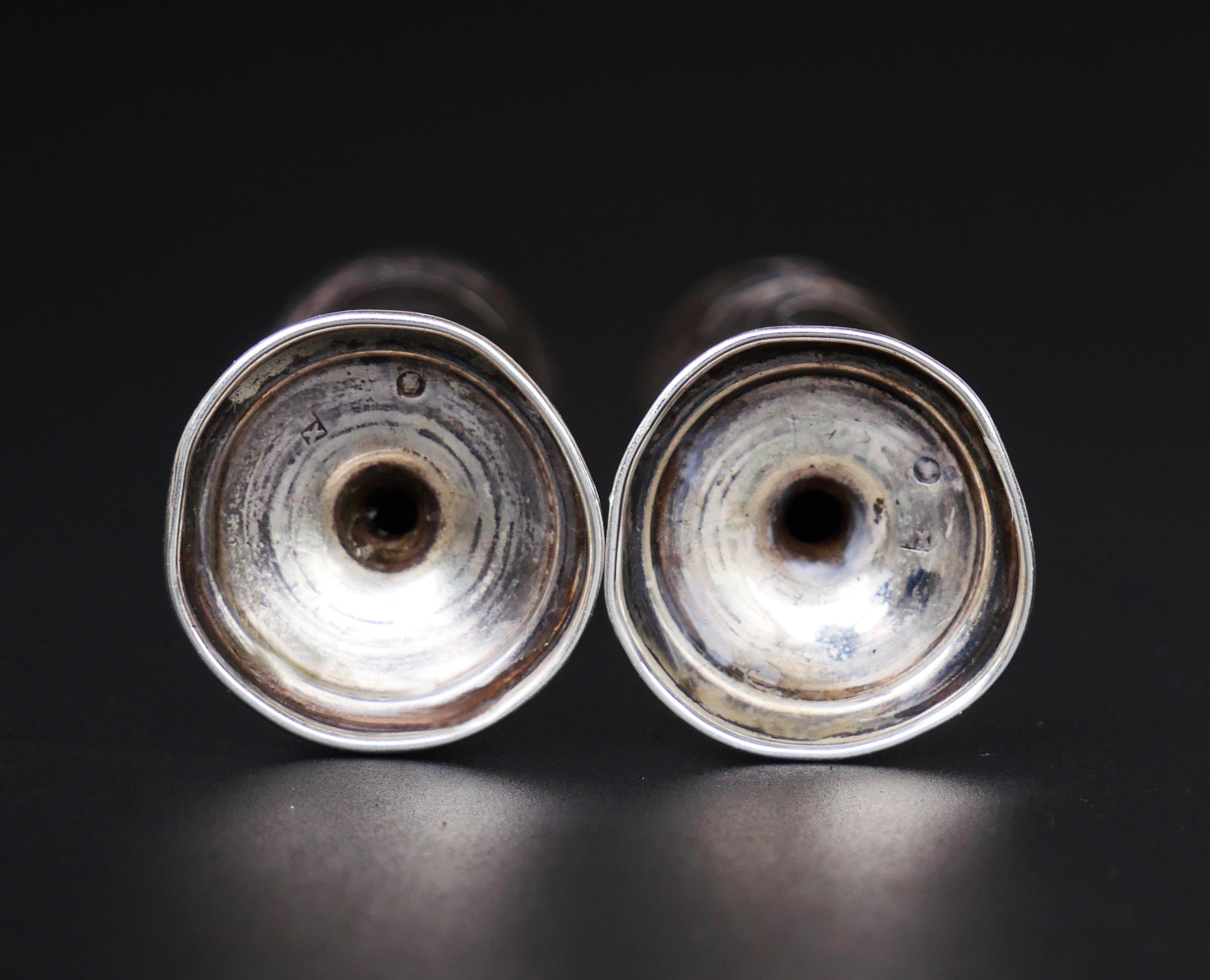Two Antique Russian 84 Sterling Silver Vodka Stopkas Shots Beakers Jiggers / 49g For Sale 2