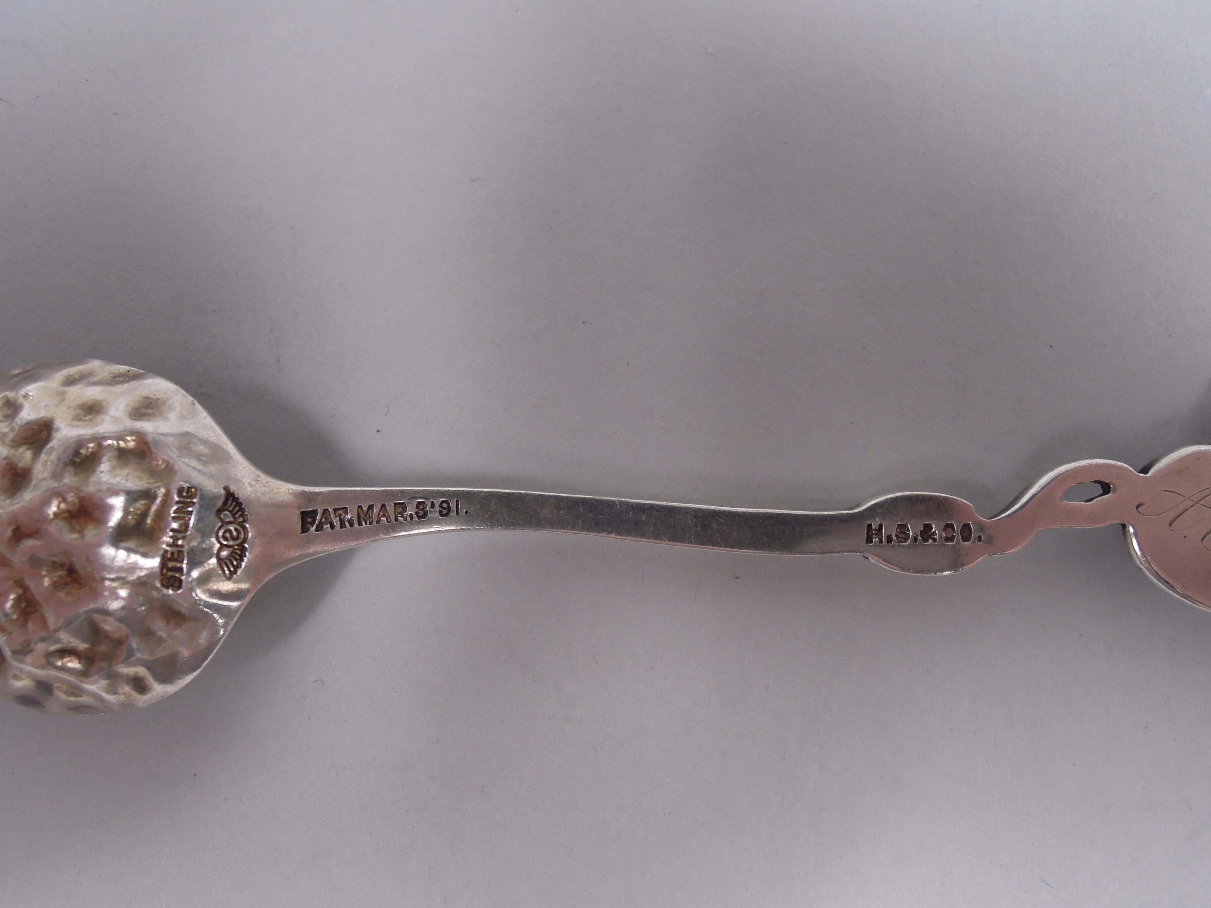 Two Antique Shiebler American Sterling Silver Novelty Spoons For Sale 5