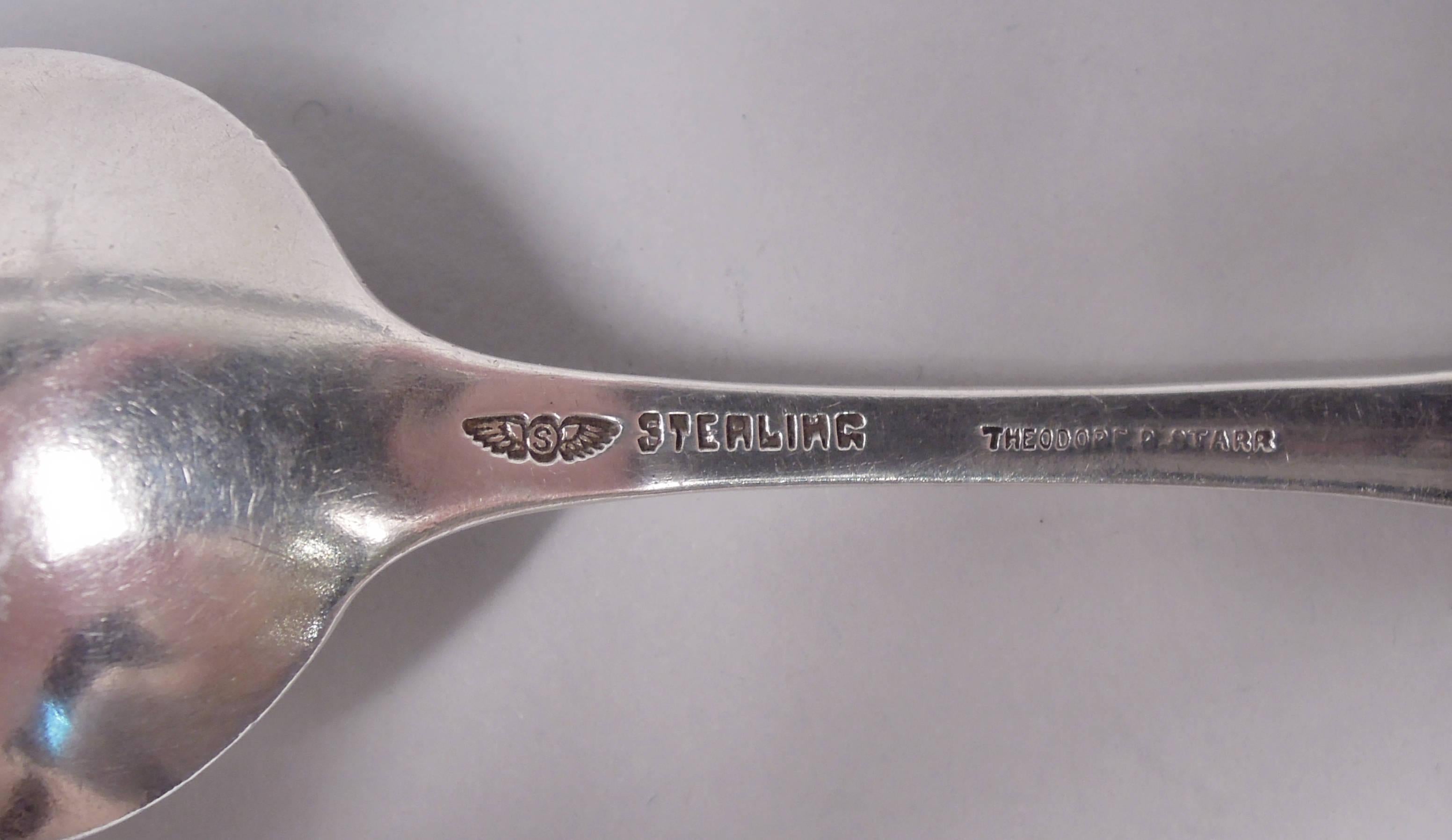 19th Century Two Antique Shiebler American Sterling Silver Novelty Spoons For Sale