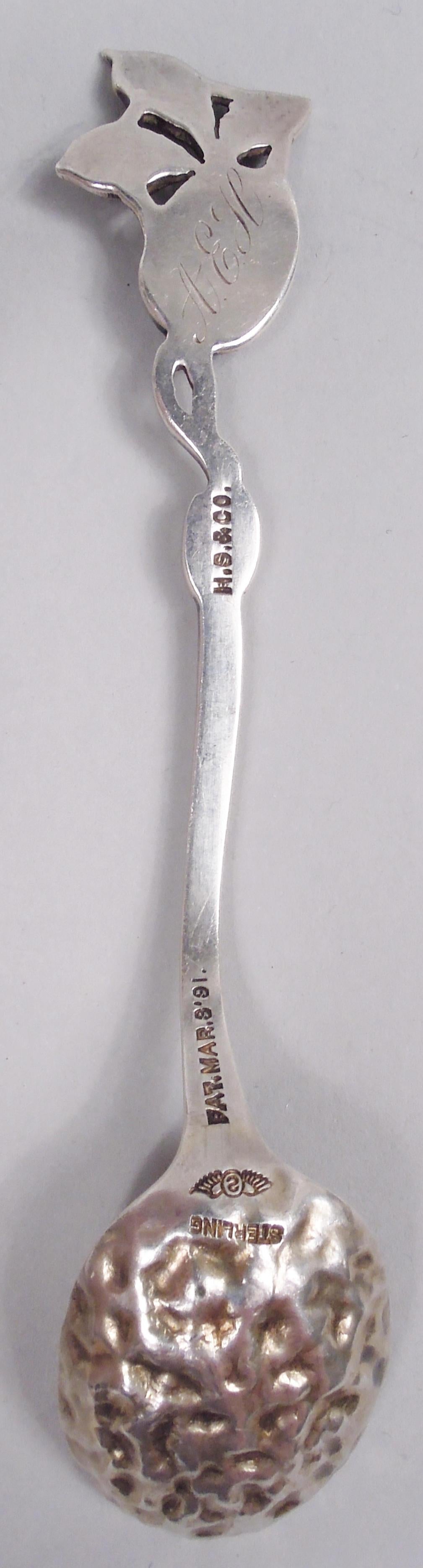Two Antique Shiebler American Sterling Silver Novelty Spoons For Sale 2