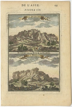 Two Antique Views of the Ruins of the Tower of Babel, Babylon, 1683