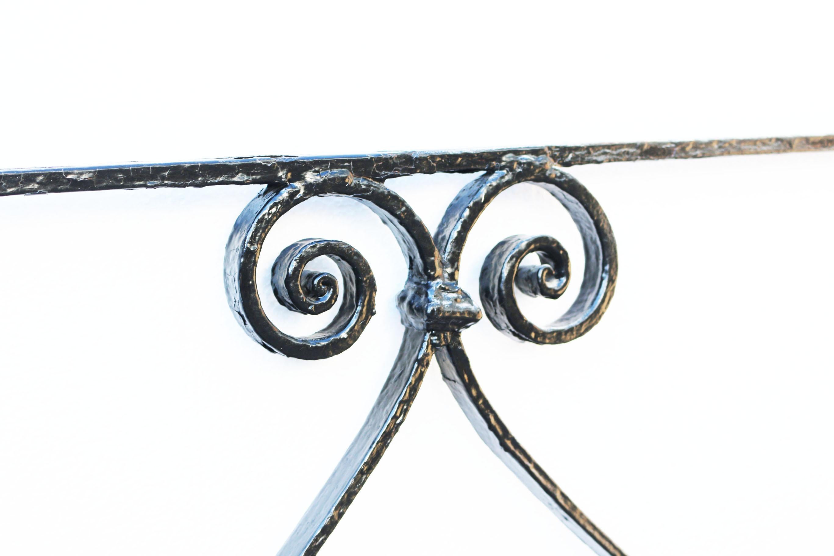 20th Century Two Antique Wrought Iron Railings For Sale