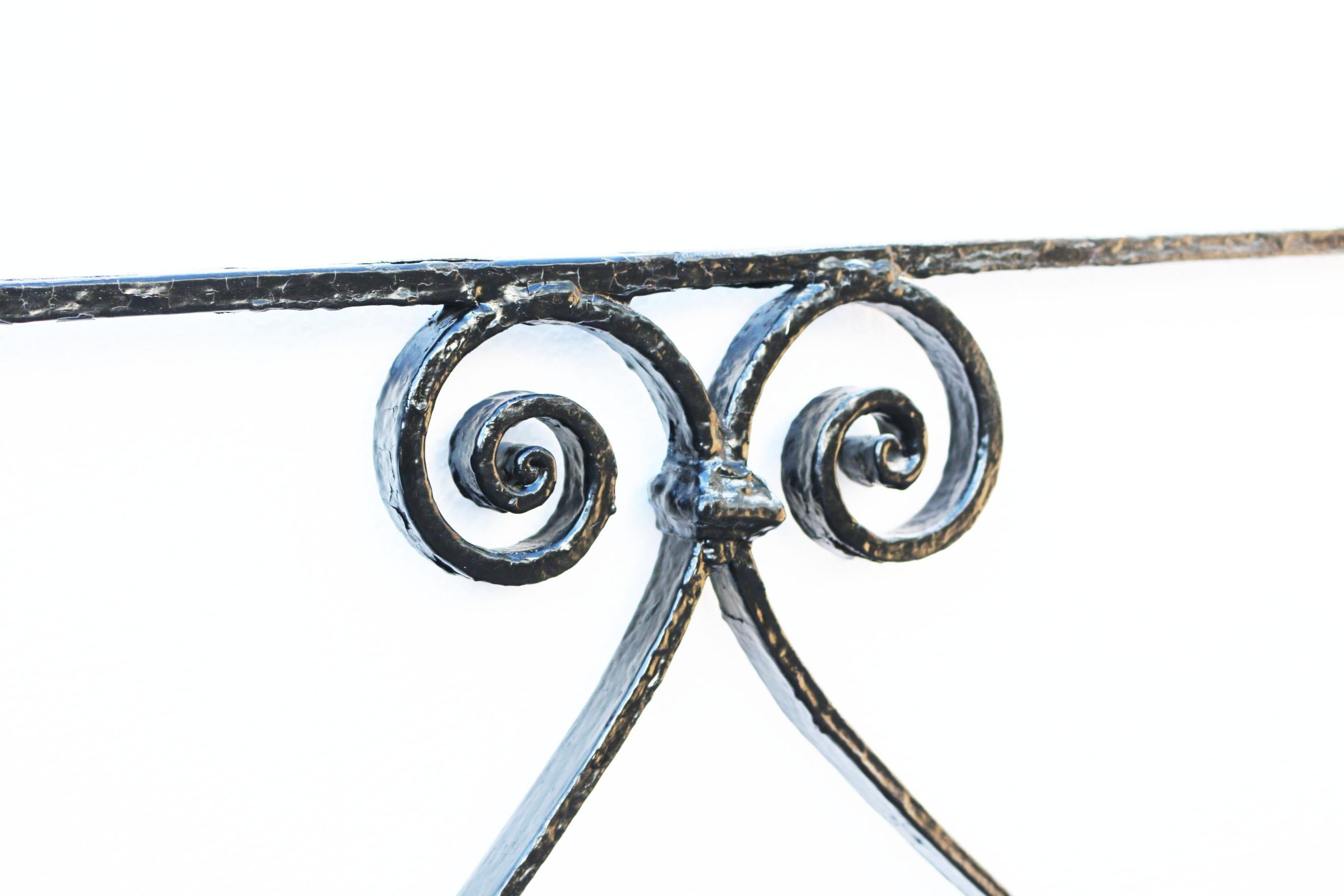 Two Antique Wrought Iron Railings For Sale 1