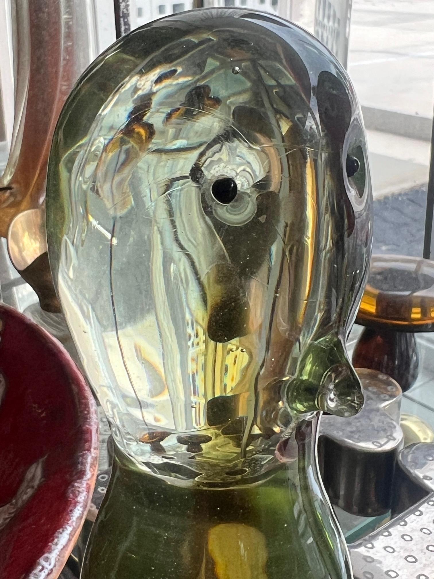 Dos pingüinos escultura de cristal de Murano de Antonio da Ros Cenedese en venta 10