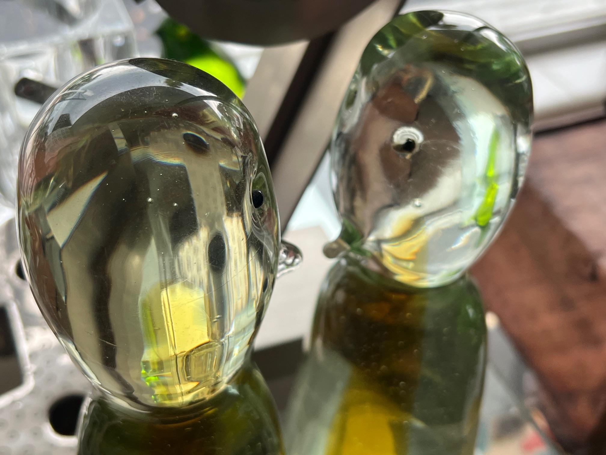 Dos pingüinos escultura de cristal de Murano de Antonio da Ros Cenedese en venta 11