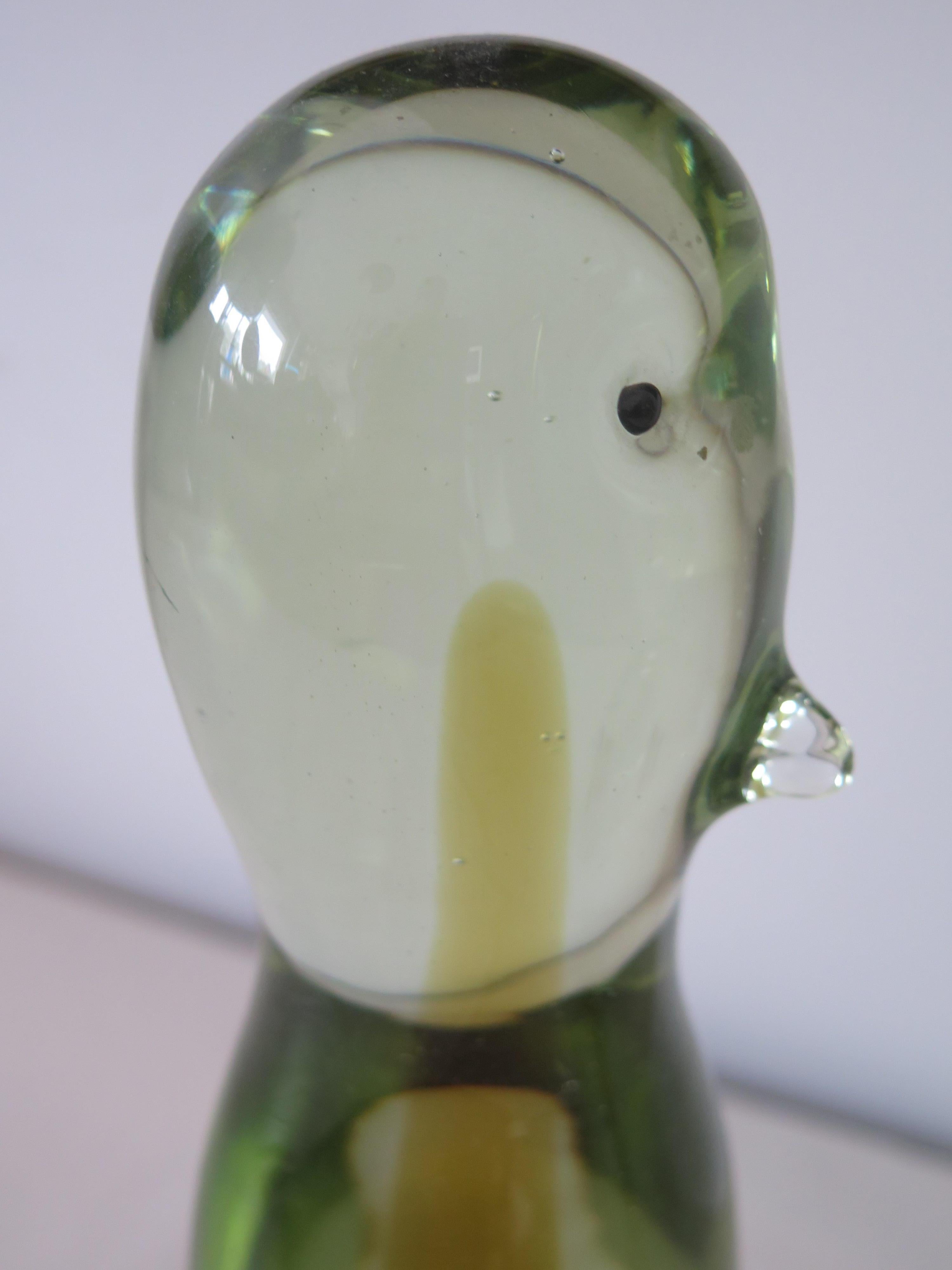 Dos pingüinos escultura de cristal de Murano de Antonio da Ros Cenedese en venta 1