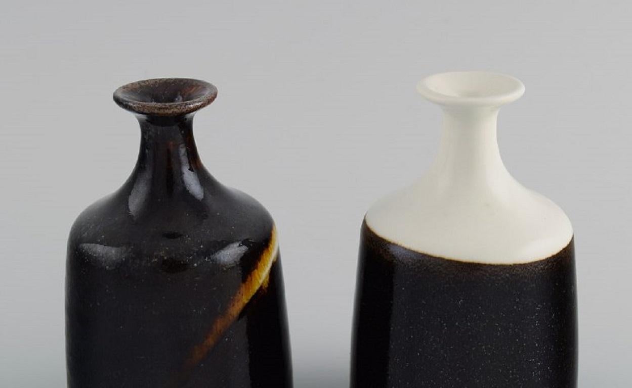 Two Arabia Vases in Glazed Stoneware, Finnish Design, 1960s/70s In Excellent Condition In Copenhagen, DK