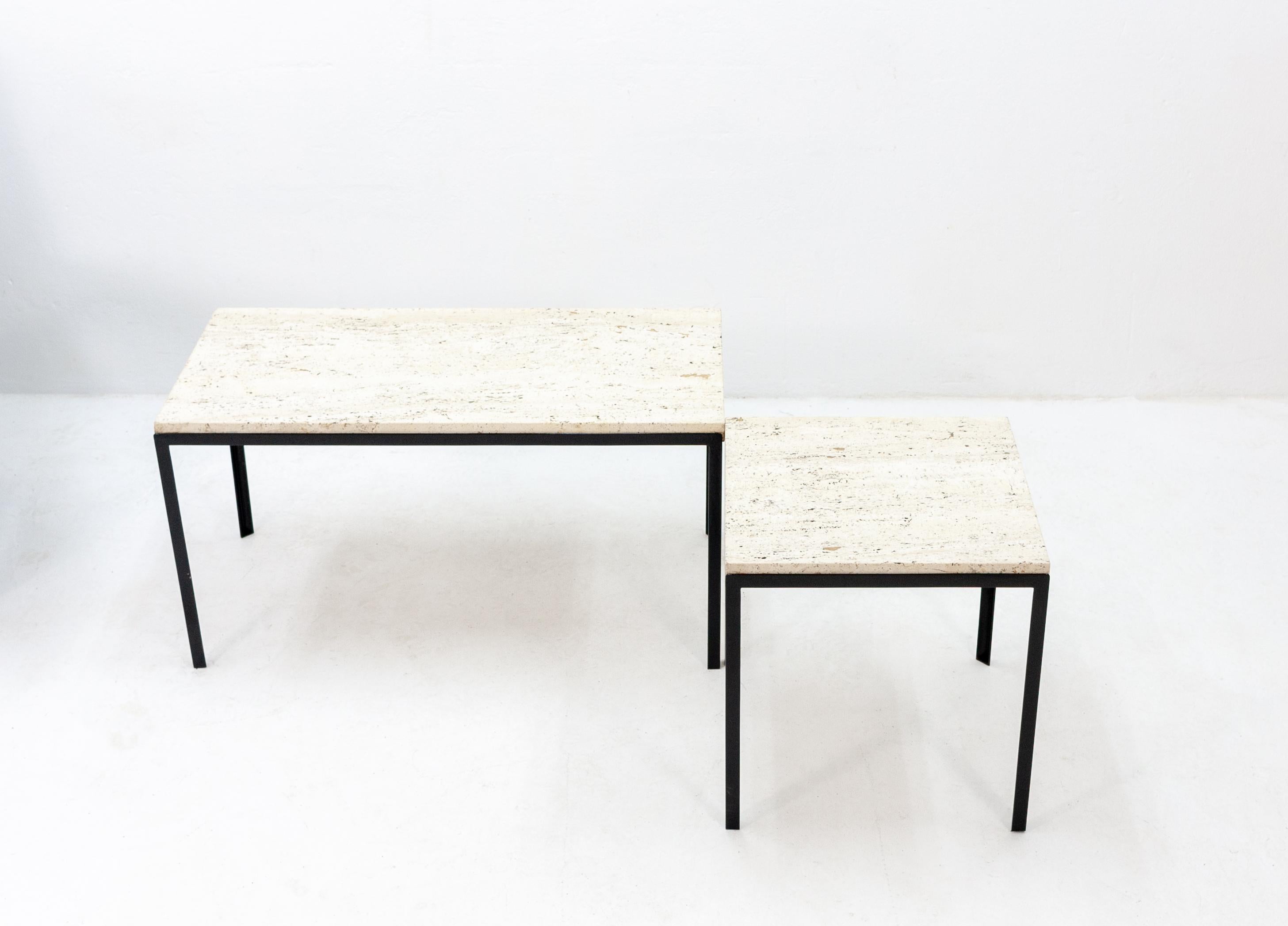 Two Archi Travertine Tables In Good Condition In Den Haag, NL