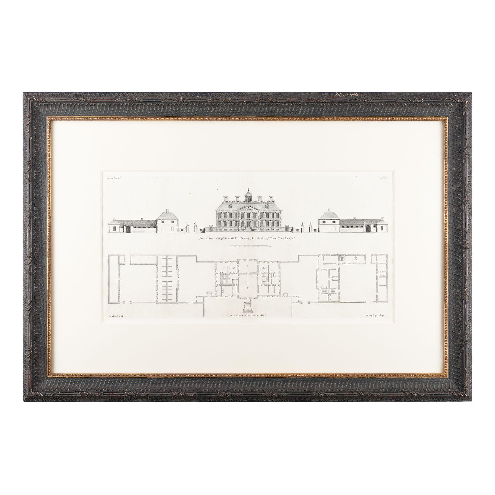 Due incisioni architettoniche da Vitruvius Britannicus di Colen Campbell, 1725 in vendita 5